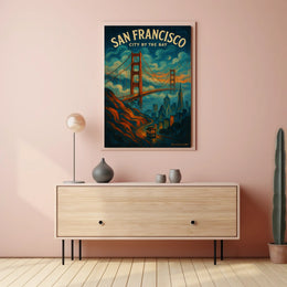 San Francisco Vintage Art Deco Travel Poster