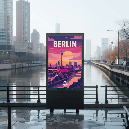 Berlin at Sunset Poster