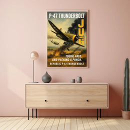 Republic P-47 Thunderbolt The Jug Poster PosterGoat
