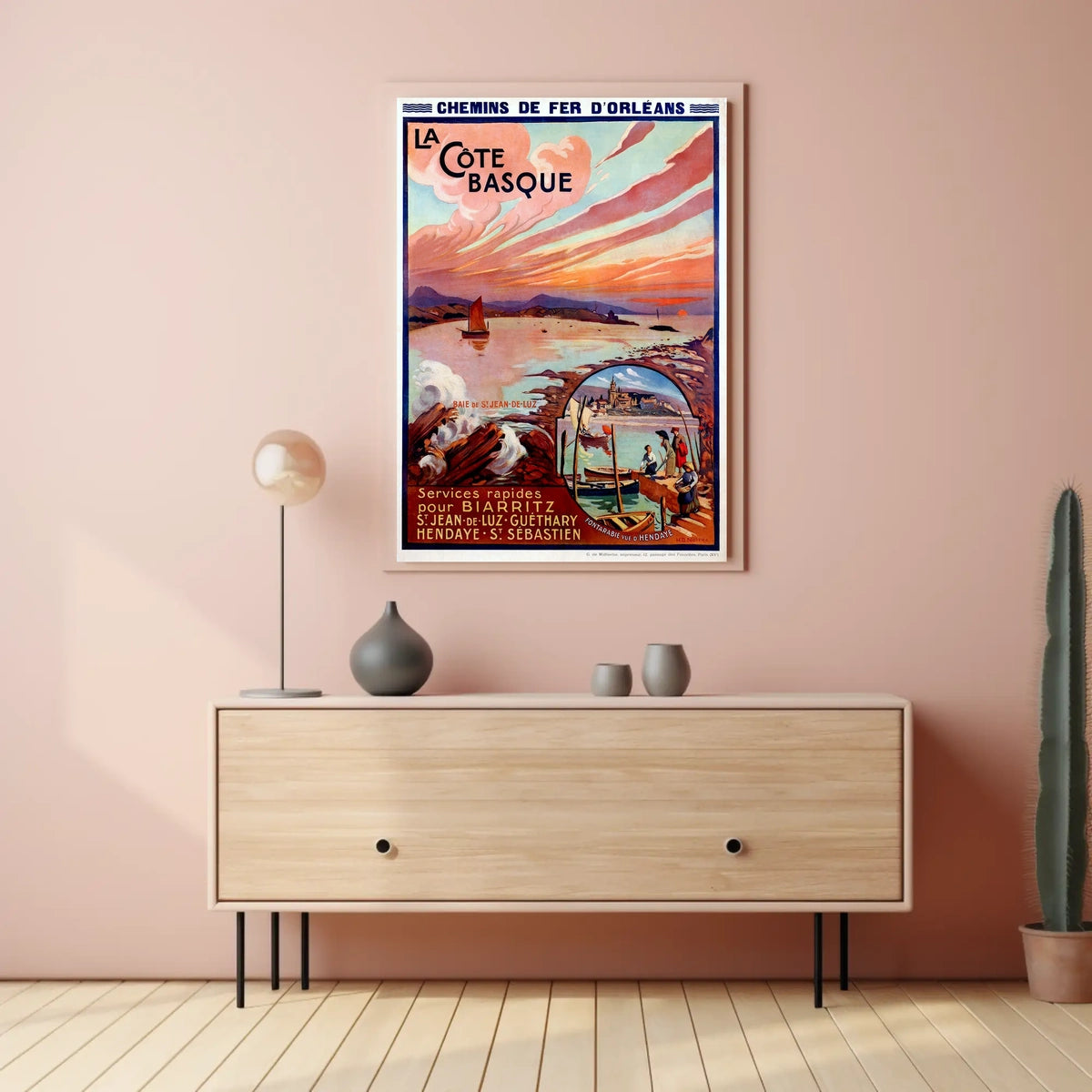 La Côte Basque Travel Poster