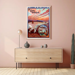 La Côte Basque Travel Poster