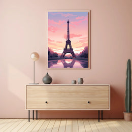 Eiffel Tower Sunset Dreamscape Urban or Cityscape Poster