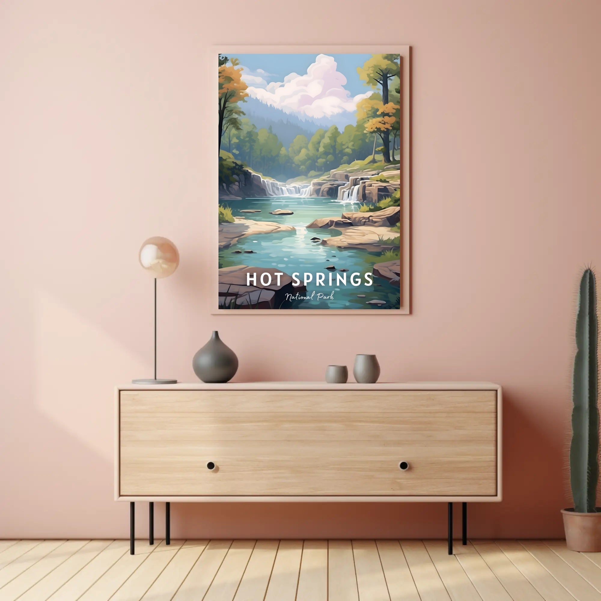 Hot Springs National Park Poster Scenic Travel Print