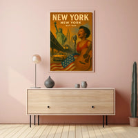 New York City Cultural Heritage Poster Vintage Wall Art