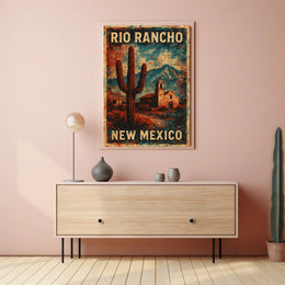 Rio Rancho Desert Landscape New Mexico Realism Poster