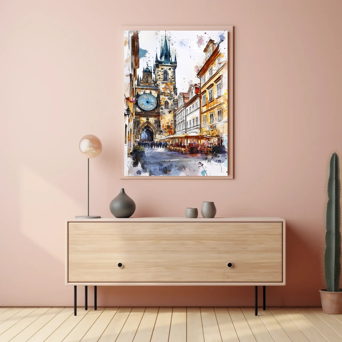 Czech Republic Prague Astronomical Clock Square Poster