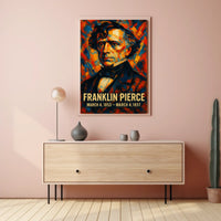 Franklin Pierce 14th President of the United States Glitch Hop Art Poster