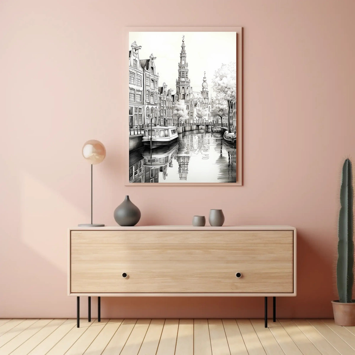 Amsterdam Scenic Canal Travel Poster