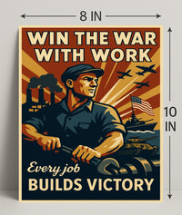 World War II Home-Front Labor Propaganda Poster