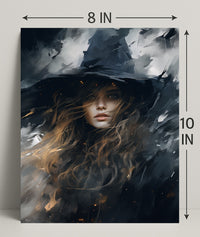 Enigmatic Witch Portrait Poster