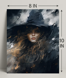 Enigmatic Witch Portrait Poster