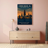 Chicago The Windy City Poster PosterGoat