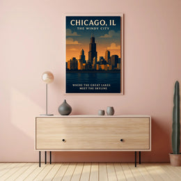 Chicago The Windy City Poster PosterGoat