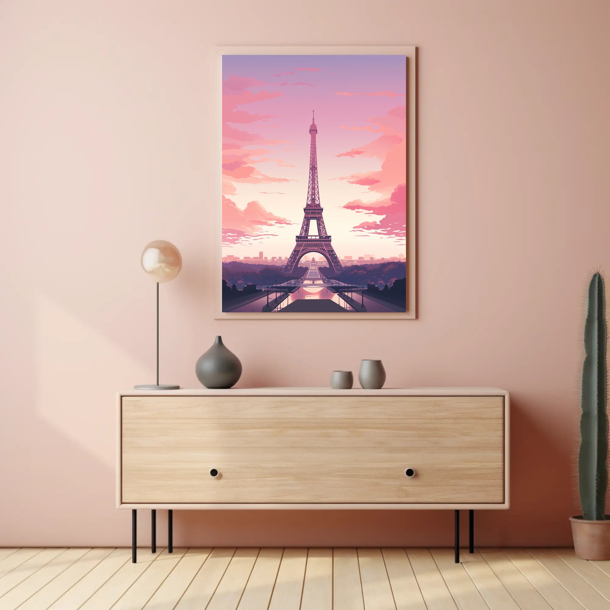 Eiffel Tower Romantic Colors Dreamy Travel Poster
