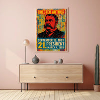 Chester A. Arthur 21st President of the United States Street Art Mashup Poster