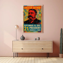 Chester A. Arthur 21st President of the United States Street Art Mashup Poster