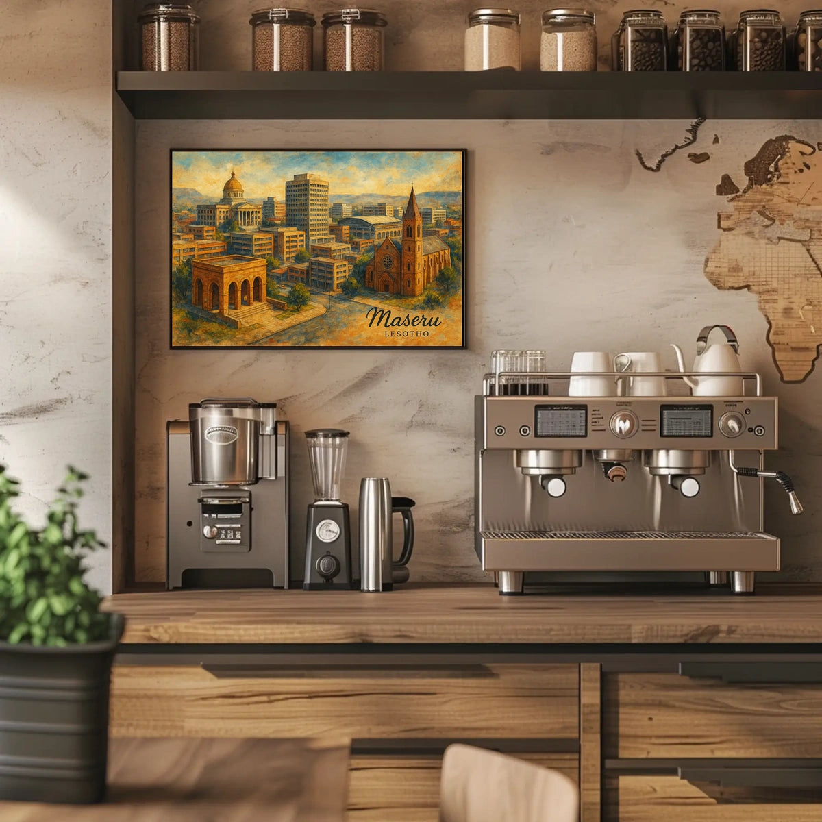 Maseru Cityscape Poster