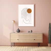 Minimalist Cat and Arch Design Poster