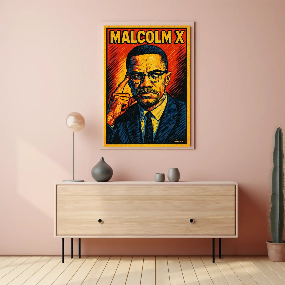 Malcolm X Iconic Leader Poster