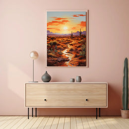 Desert Sunset Poster
