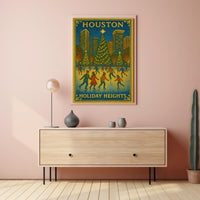 Houston Holiday Heights Poster