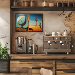 Surreal Time and Landscape Elements Abstract or Artistic Poster