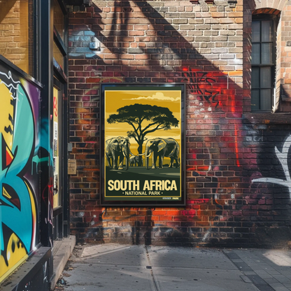 South Africa National Park Vintage Poster