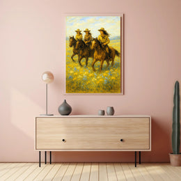 Riders in the Field Poster PosterGoat