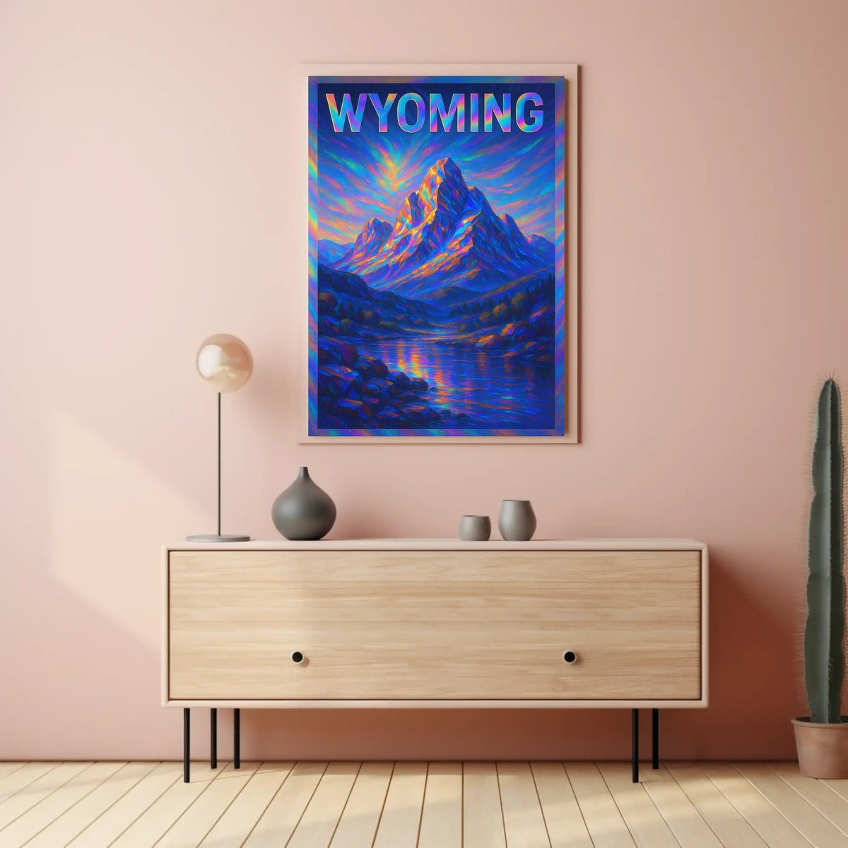 Wyoming Mountain Landscape Poster