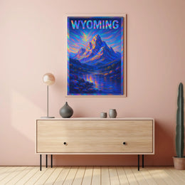 Wyoming Mountain Landscape Poster