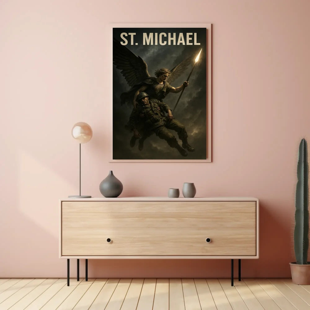 Saint Michael the Archangel Spiritual Art Poster