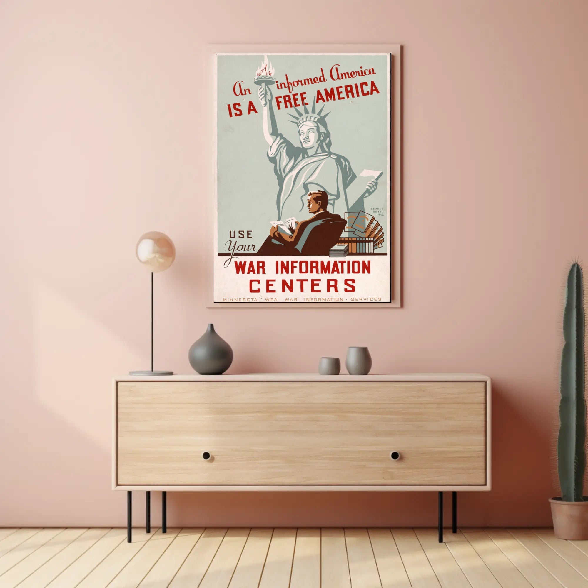 An Informed America is a Free America Poster PosterGoat