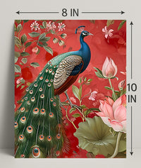 Peacock Elegance: Exotic Animal Art Poster