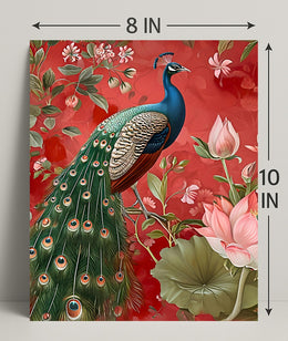 Peacock Elegance: Exotic Animal Art Poster