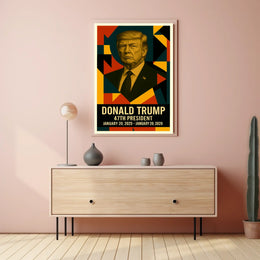 Donald Trump 45th President of the United States Abstract Pop Poster