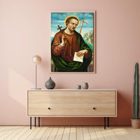 Saintly Portrait with Cross Poster