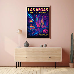 Las Vegas The City of Lights Poster