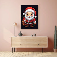 Santa Claus Cartoon Poster: Festive Holiday Cheer