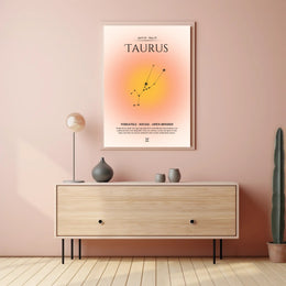 Taurus Constellation Zodiac Sign Poster - Astronomy Poster PosterGoat
