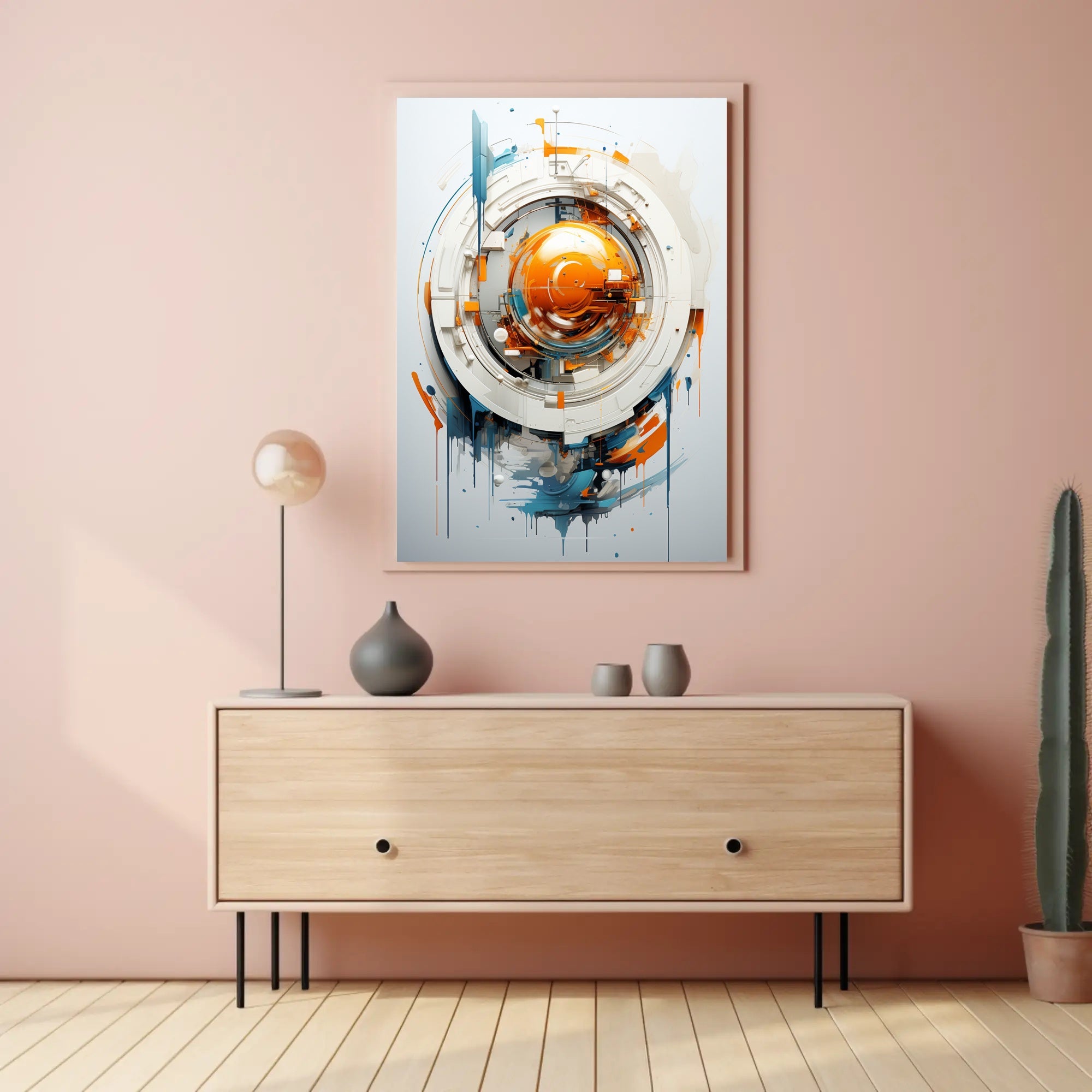 Abstract Technological Sphere Abstract Poster