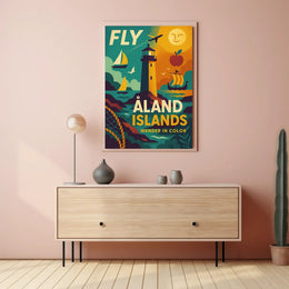 Travel to Vibrant Åland Islands with Retro Adventure Poster PosterGoat