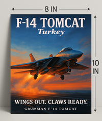 F-14 Tomcat Wings Out, Claws Ready Poster PosterGoat