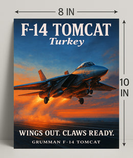 F-14 Tomcat Wings Out, Claws Ready Poster PosterGoat