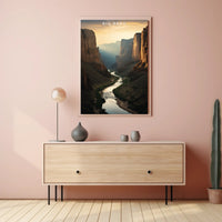 Big Bend Canyon Travel Poster Scenic Wall Art