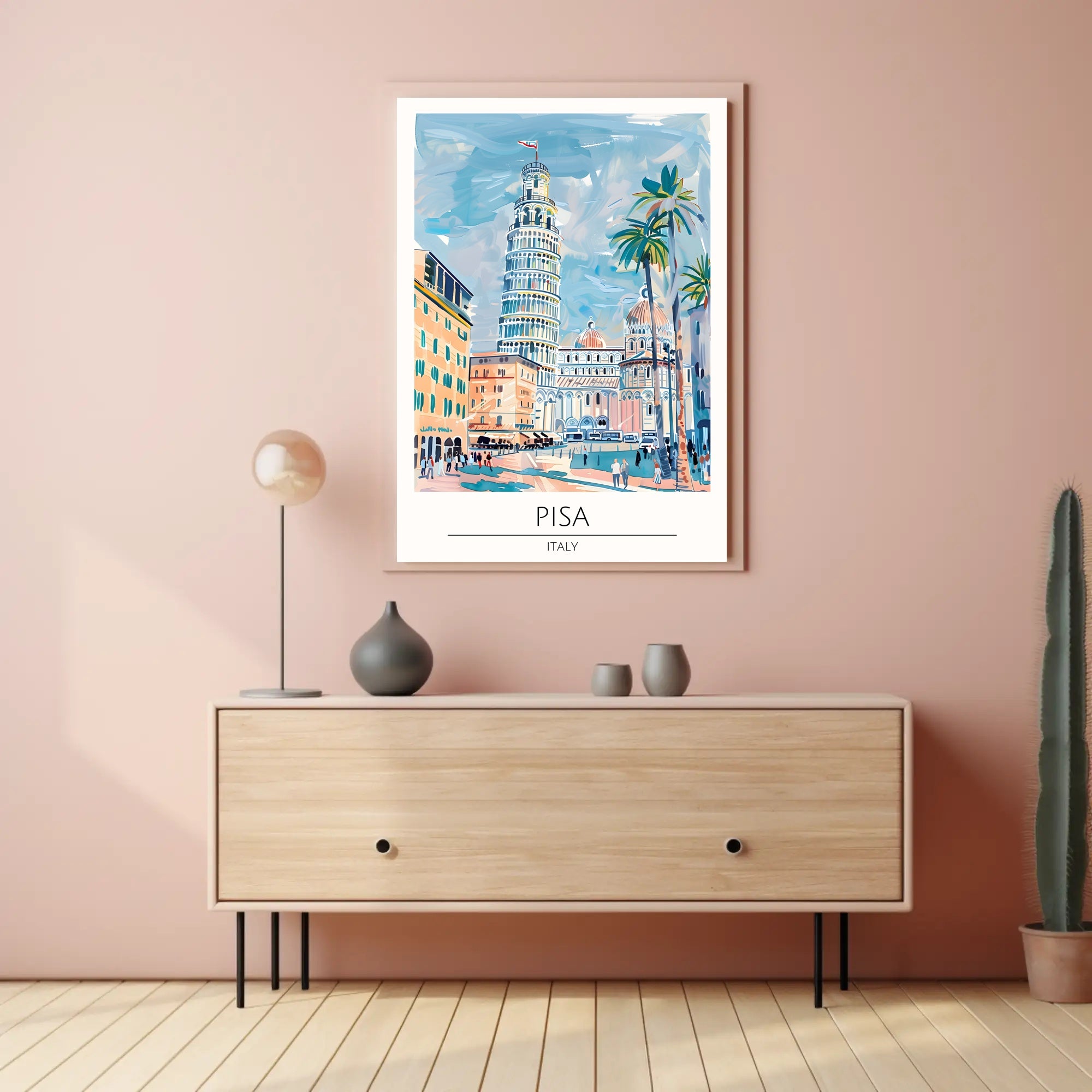 Pisa: A Vibrant Illustration Poster PosterGoat