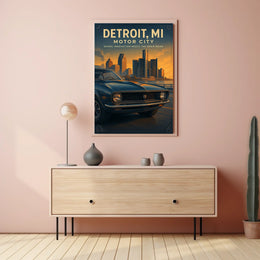 Detroit, Mi Motor City Poster