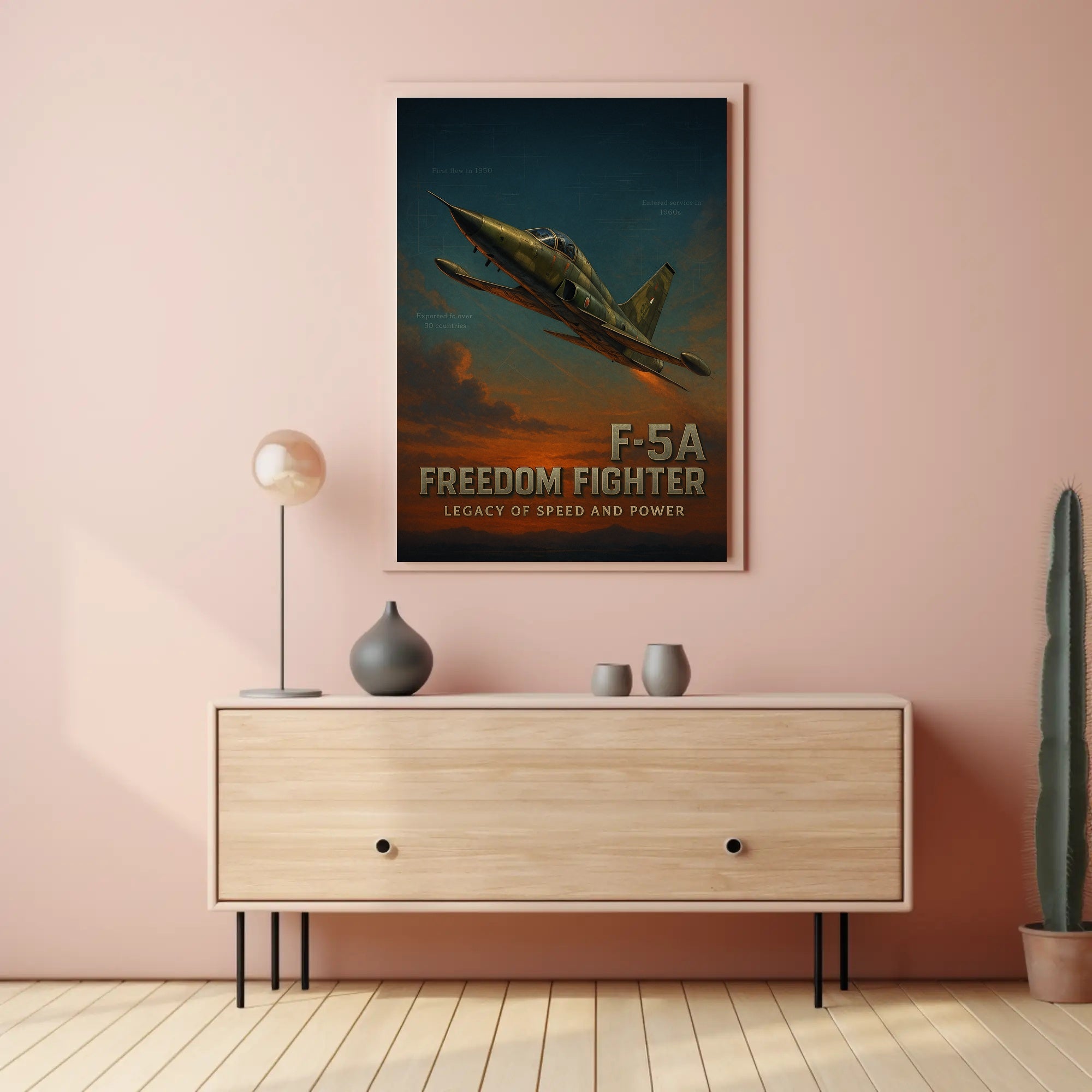 F-5A Freedom Fighter Aviation History Military Recruitment Poster