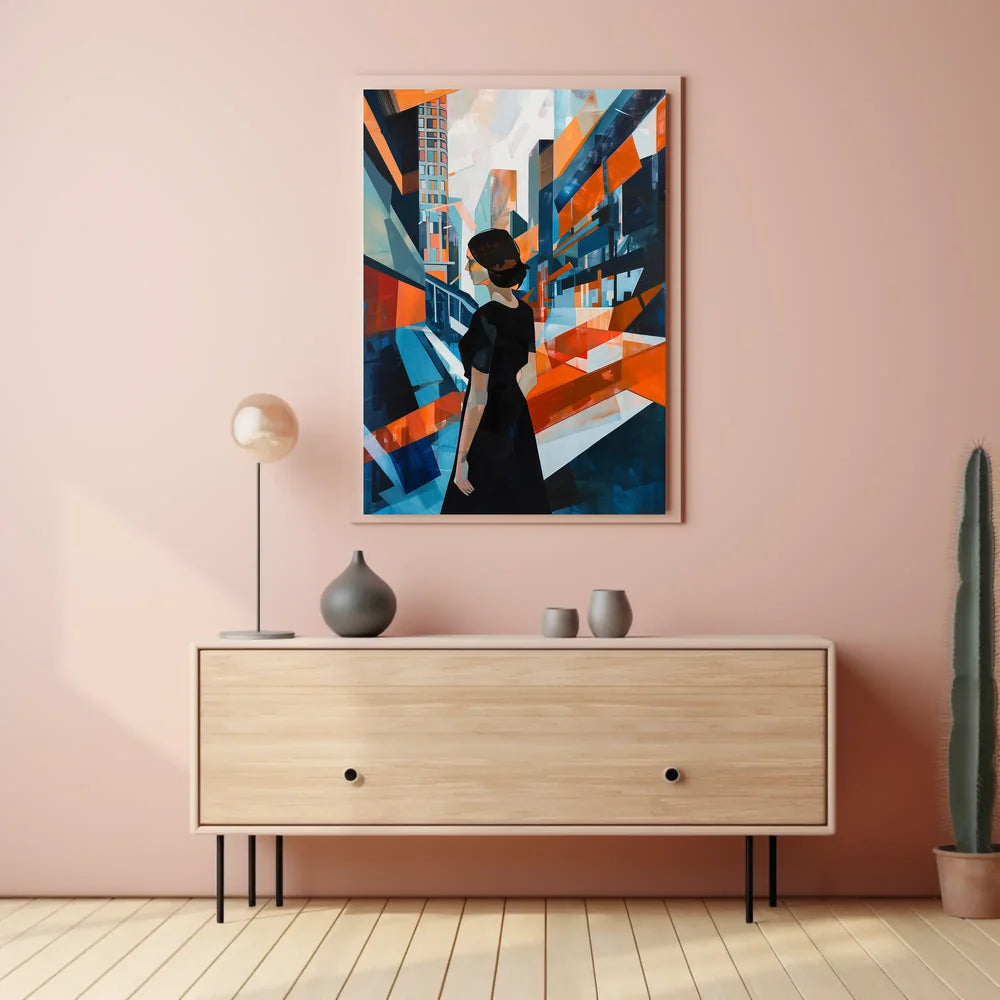 Urban Elegance: Abstract Cityscape with Modern Flair