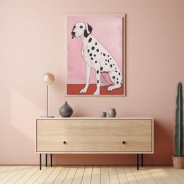 Dalmatian Dog Poster Modern Minimalist Wall Art