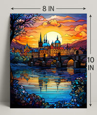 Sunset Over The Cityscape Poster
